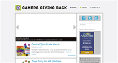 Desktop Screenshot of gamergivingback.com