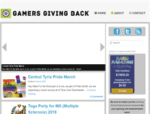 Tablet Screenshot of gamergivingback.com